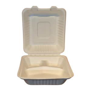 Portacomida P3 Compostable De Caña de Azúcar