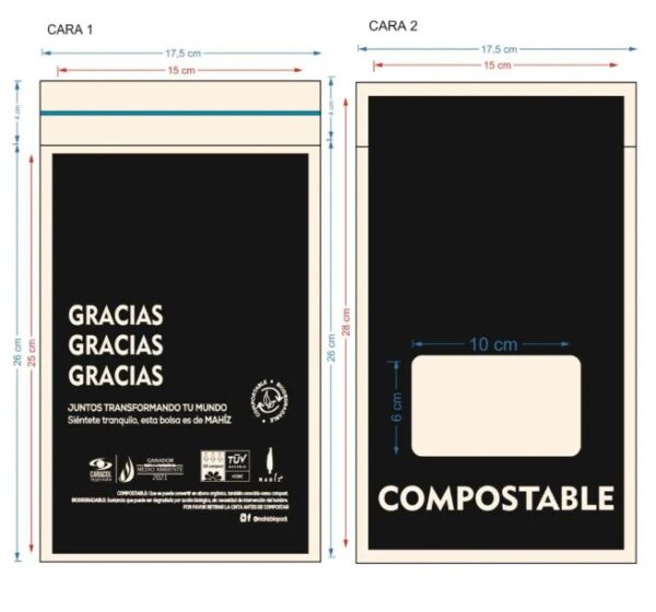 Kit Bolsas Black de Maíz Para Envíos - Compostables - Imagen 4