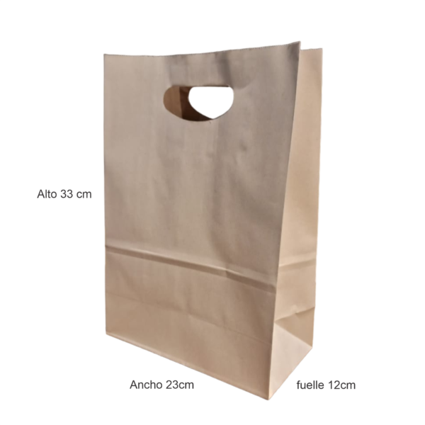 Bolsa de papel kraft con manija #1 ecolovers