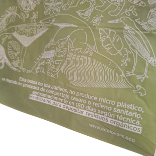 bolsa mensajería o envíos , bolsa de maíz compostable ecolóver