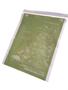 bolsa mensajería o envíos , bolsa de maíz compostable ecolóver