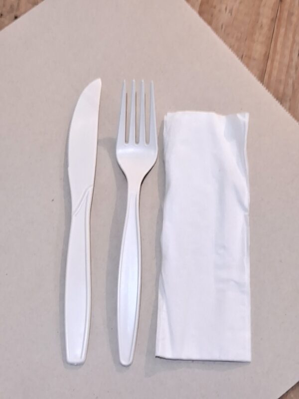 cubiertos compostables de maíz, desechable, no plastico