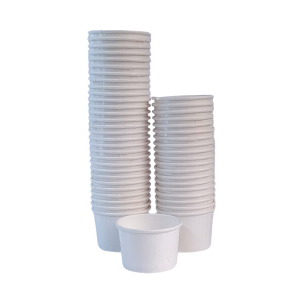 Contenedor 4 onzas de Papel Compostable - Con o Sin Tapa x 50 Unidades - Imagen 2