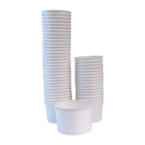 Contenedor 8 onzas de Papel Compostable - Con o Sin Tapa x 50 Unidades - Imagen 2