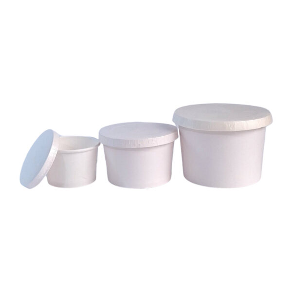 Contenedor 16 onzas de Papel Compostable - Con o Sin Tapa x 25 Unidades - Imagen 5