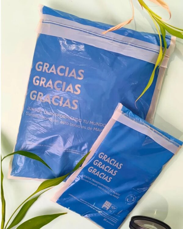 Bolsa ecológica de maíz, compostable, Colombia, Medellín, Bogotá