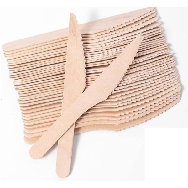 cuchillo ecológico, cuchillo desechable compostable, cuchillo de bambú, cubiertos