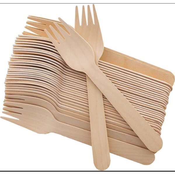 tenedor ecológico, tenedor desechable compostable, tenedor de bambú