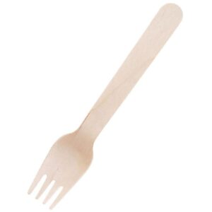 tenedor ecológico, tenedor desechable compostable, tenedor de bambú