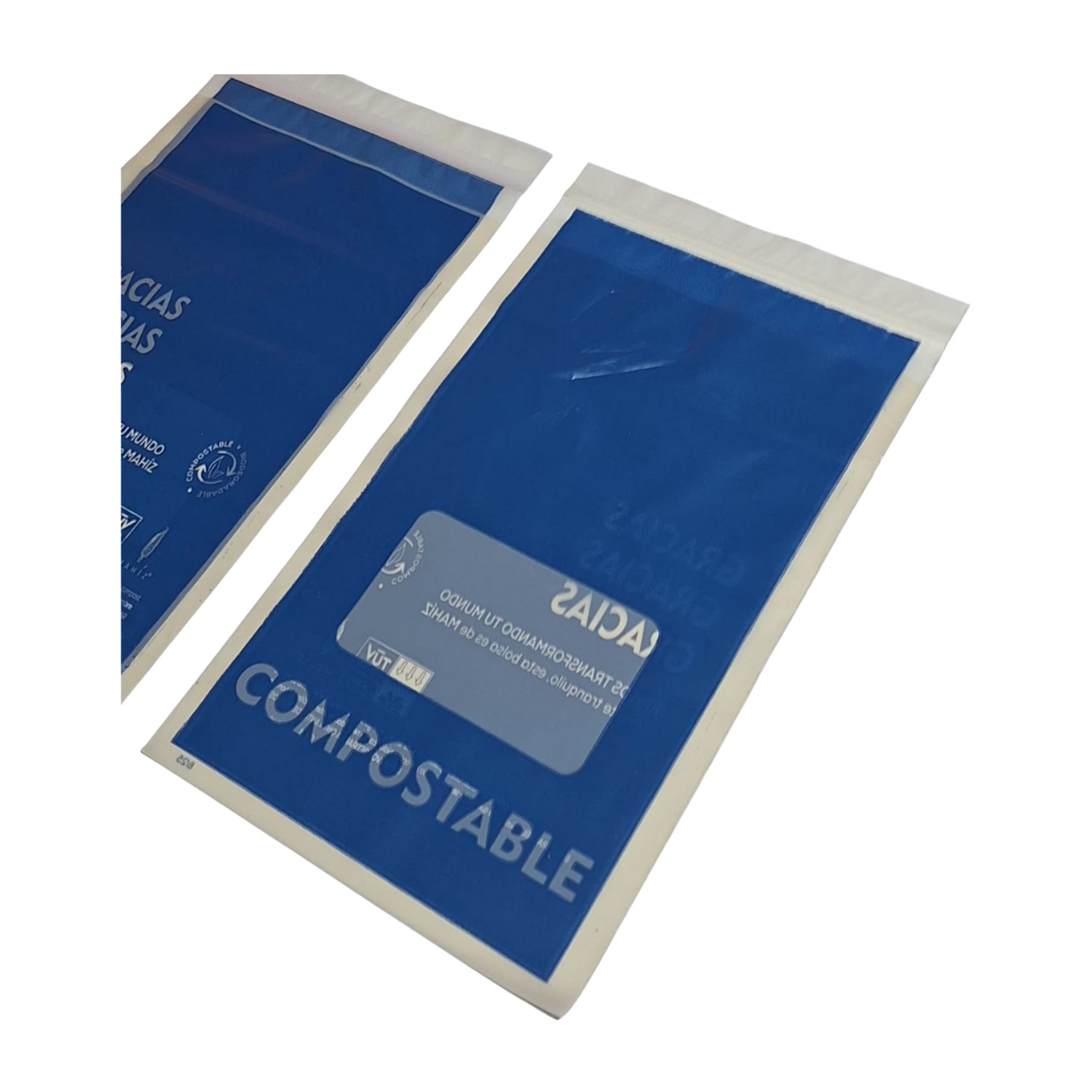 Bolsa de Maíz Para Envíos pequeña Azul (17.5*26+4 cm) x 50 Unidades - Imagen 3