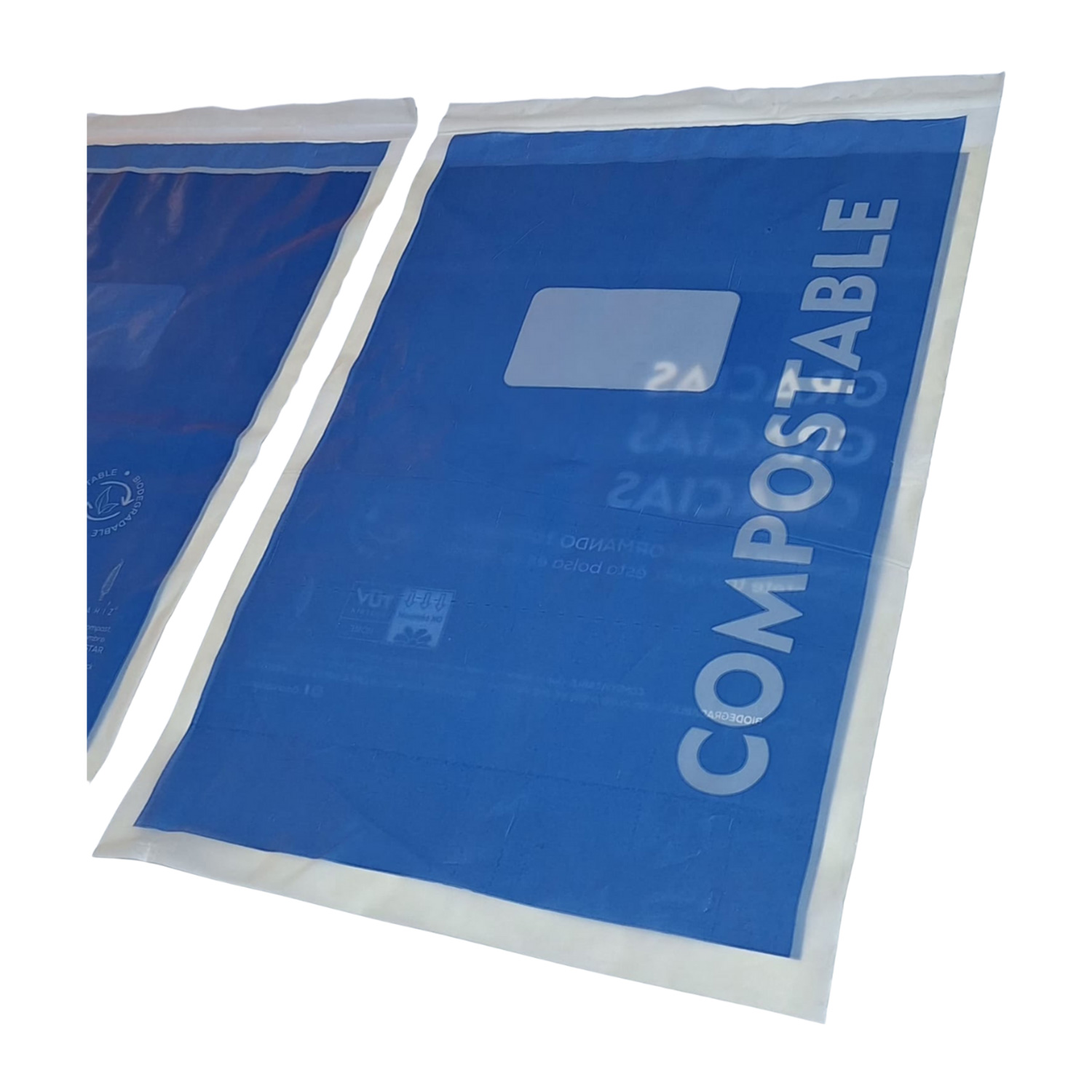 Bolsa de Maíz Para Envíos Grande Azul (30x40+4 cm) x 50 Unidades - Imagen 2