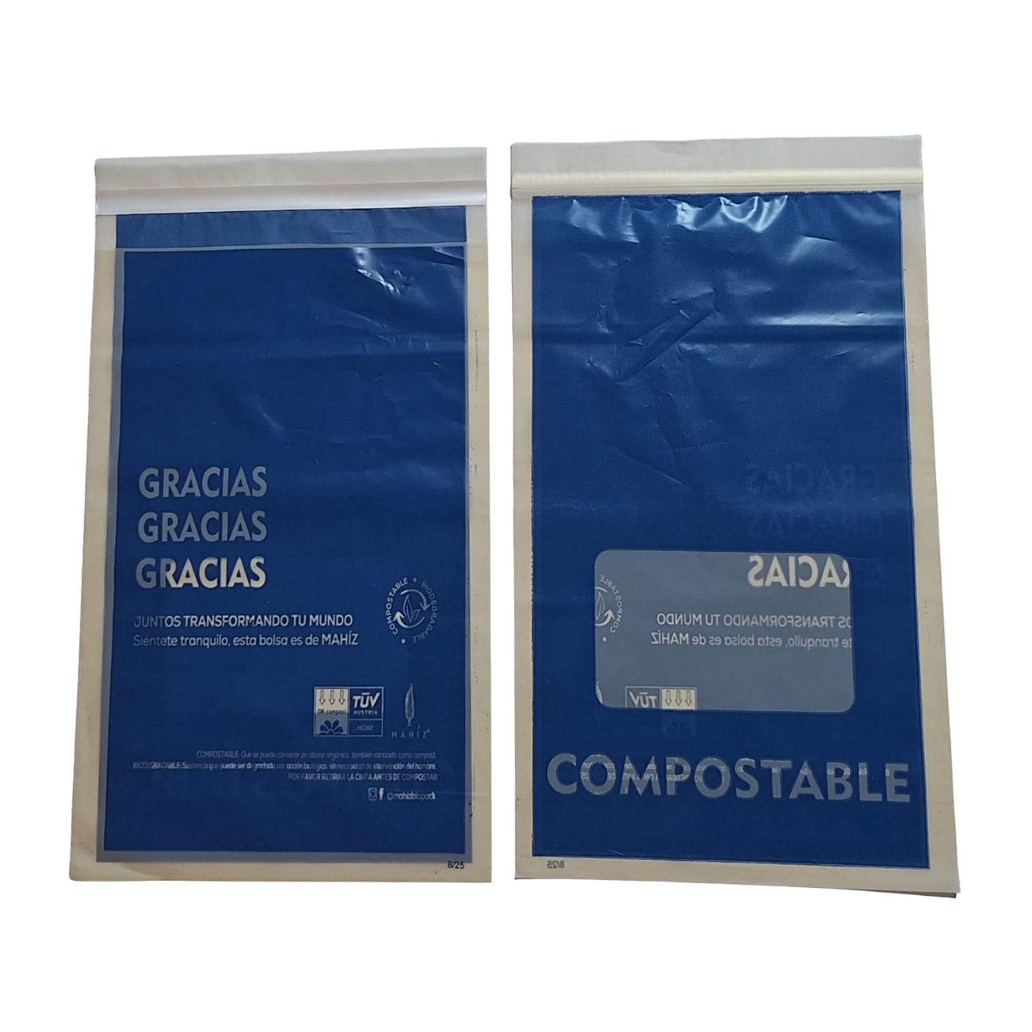 Bolsa de Maíz Para Envíos pequeña Azul (17.5*26+4 cm) x 50 Unidades