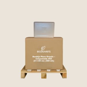 Bandeja Plana Grande - Compostable #25 (21x28 cm) (300 uds)