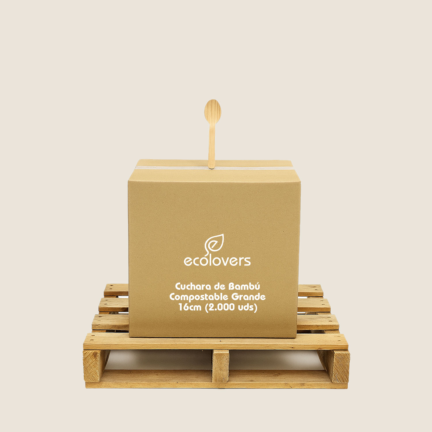 Cuchara de Bambú Compostable Grande 16cm (2.000 uds)