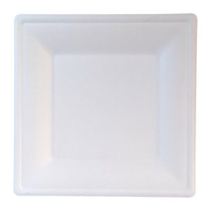 Plato Cuadrado Grande Compostable (26x26cm)