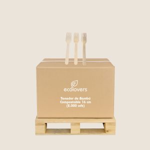 Tenedor de Bambú Compostable 16 cm (2.000 uds)