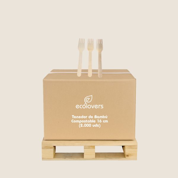 Tenedor de Bambú Compostable 16 cm (2.000 uds)