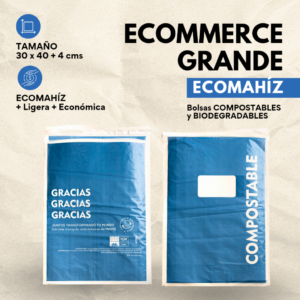 Bolsa Para Envíos Grande Azul (30x40+4 cm) x 50 Unidades